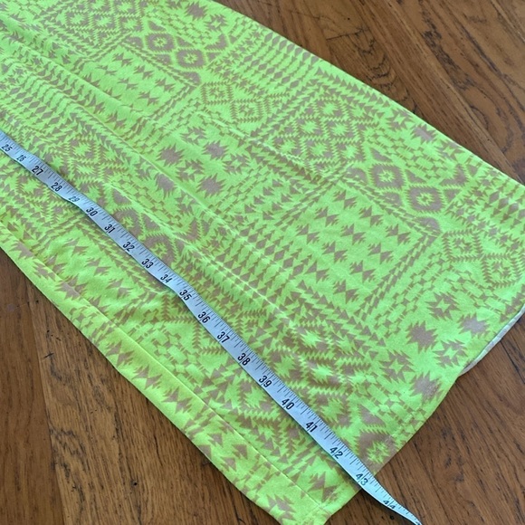 French Atmosphere Tribal Print Neon Midi Dress Size Small - Picture 11 of 11